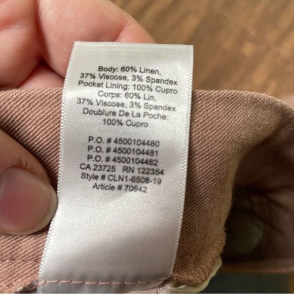 Babaton Linen Taupe Conan Pant Size 0 - Picture 10 of 11